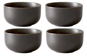 Audo CPH Set čtyř tmavě hnědo šedých porcelánových misek AUDO NEW NORM 7