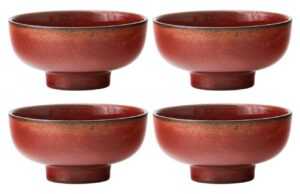 Audo CPH Set čtyř červeno hnědých keramických misek AUDO NEW NORM 12 cm