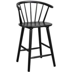 Černá dřevěná barová židle ROWICO CARMEN 64