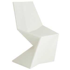 VONDOM Krémově bílá plastová jídelní židle VERTEX