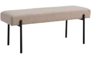 Nordic Living Béžová čalouněná lavice Swipper 100 cm