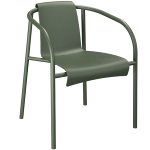 Zelená plastová zahradní židle HOUE Nami s područkami