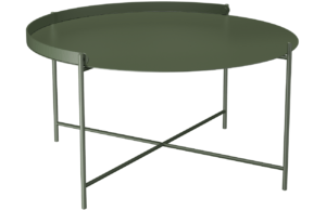 Zelený kovový zahradní konferenční stolek HOUE Edge 76 cm