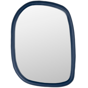 Modré dřevěné zrcadlo ZUIVER LOOKS 55 x 70 cm