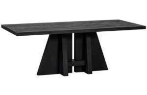 Hoorns Černý dřevěný jídelní stůl Anka 180 x 100 cm