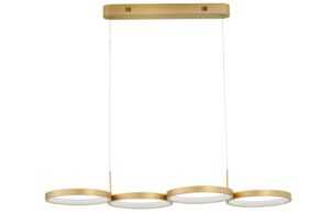 Zlaté kovové závěsné LED světlo Nova Luce Magnus 84 cm