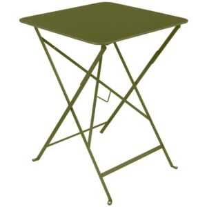 Zelený kovový skládací stůl Fermob Bistro 57 x 57 cm - odstín pesto