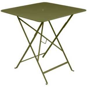 Zelený kovový skládací stůl Fermob Bistro 71 x 71 cm - odstín pesto