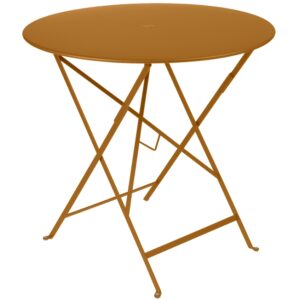 Hnědý kovový skládací stůl Fermob Bistro Ø 77 cm