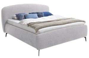 Světle šedá čalouněná dvoulůžková postel Meise Möbel Modena 180 x 200 cm