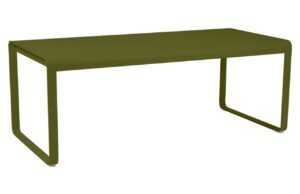 Zelený kovový stůl Fermob Bellevie 196 x 90 cm - odstín pesto