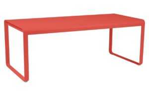 Oranžový kovový stůl Fermob Bellevie 196 x 90 cm