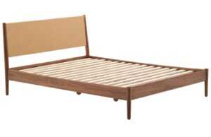 Ořechová dvoulůžková postel Kave Home Elan 160 x 200 cm