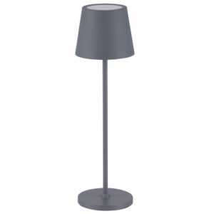 Šedá kovová nabíjecí stolní LED lampa Nova Luce Seina