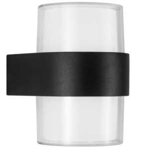 Černé kovové venkovní nástěnné LED světlo Nova Luce Darf II.