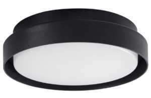 Černé kovové venkovní stropní LED světlo Nova Luce Oliver 27 cm