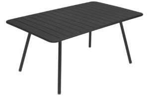 Černý kovový stůl Fermob Luxembourg 165 x 100 cm