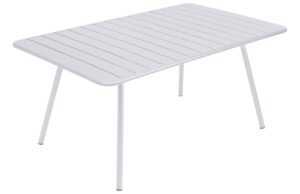 Bílý kovový stůl Fermob Luxembourg 165 x 100 cm
