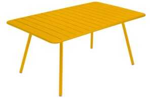 Žlutý kovový stůl Fermob Luxembourg 165 x 100 cm