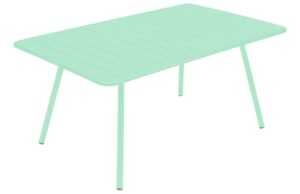 Opálově zelený kovový stůl Fermob Luxembourg 165 x 100 cm