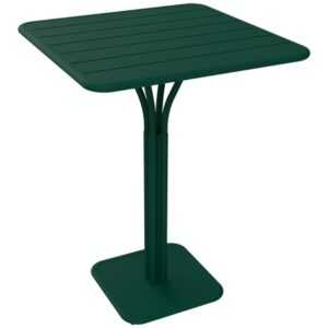 Tmavě zelený kovový barový stůl Fermob Luxembourg Pedestal 80 x 80 cm