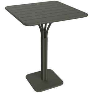 Šedozelený kovový barový stůl Fermob Luxembourg Pedestal 80 x 80 cm
