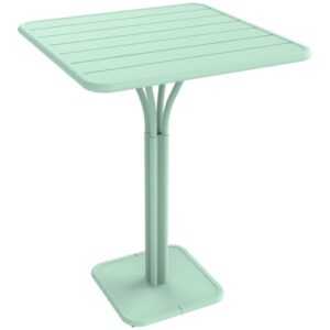 Mátově zelený kovový barový stůl Fermob Luxembourg Pedestal 80 x 80 cm